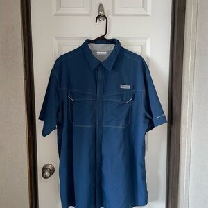 Columbia Blue Casual Button Down Shirt